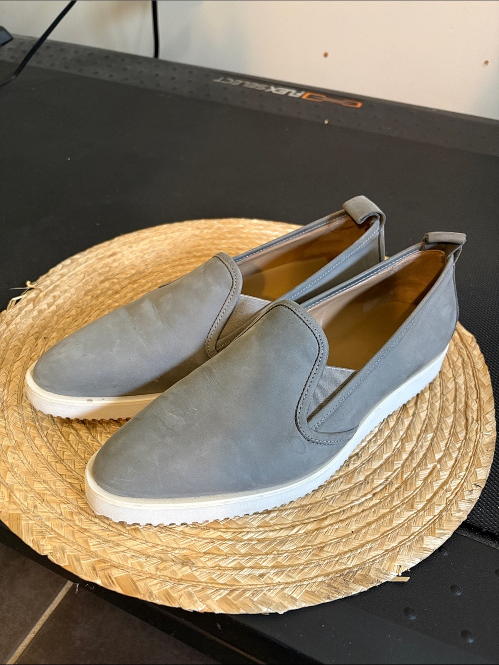 Everlane Women Nuback  leather Gray Slip-On Loafers